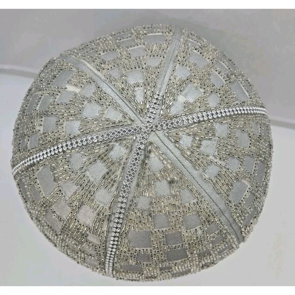 Disco Ball Embellished Beaded 9" Round Pillow Glam Contemporary Bella Lux TJ MAX - Picture 3 of 8